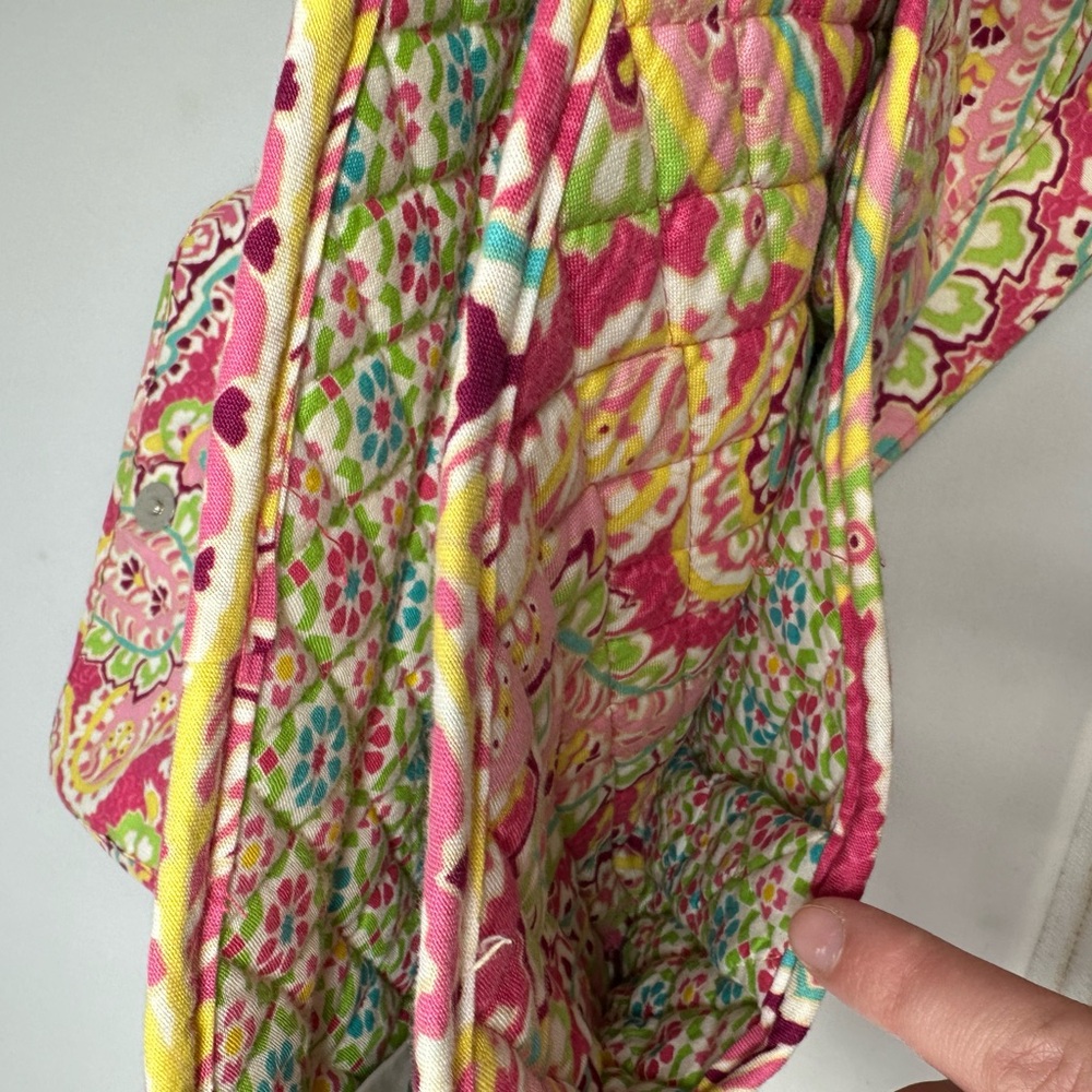 Vera Bradley Flap Over side pocket shoulder bag capri lemon print - Picture 5 of 13